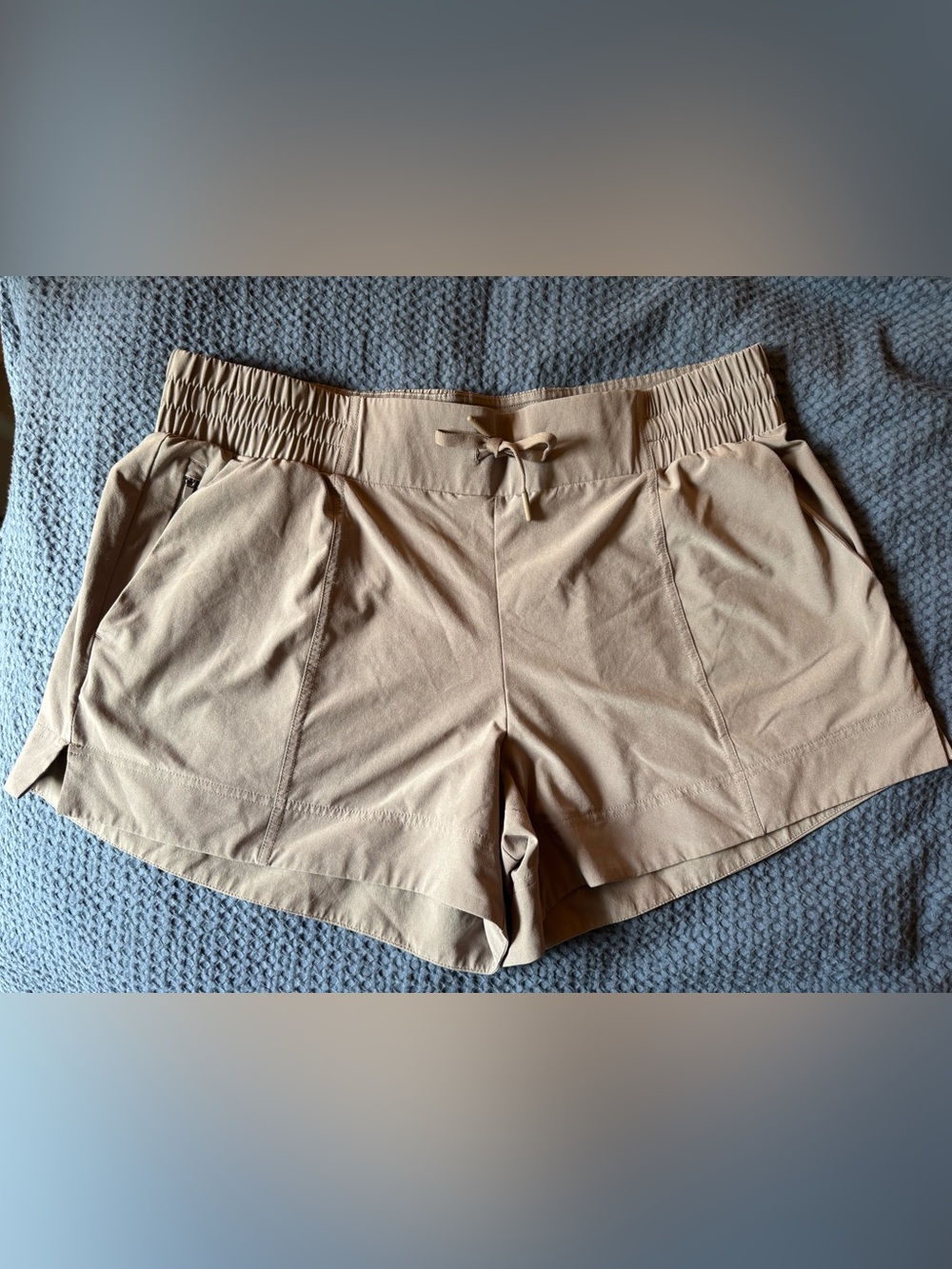 all in motion Women's Athletic Drawstring Shorts in Tan